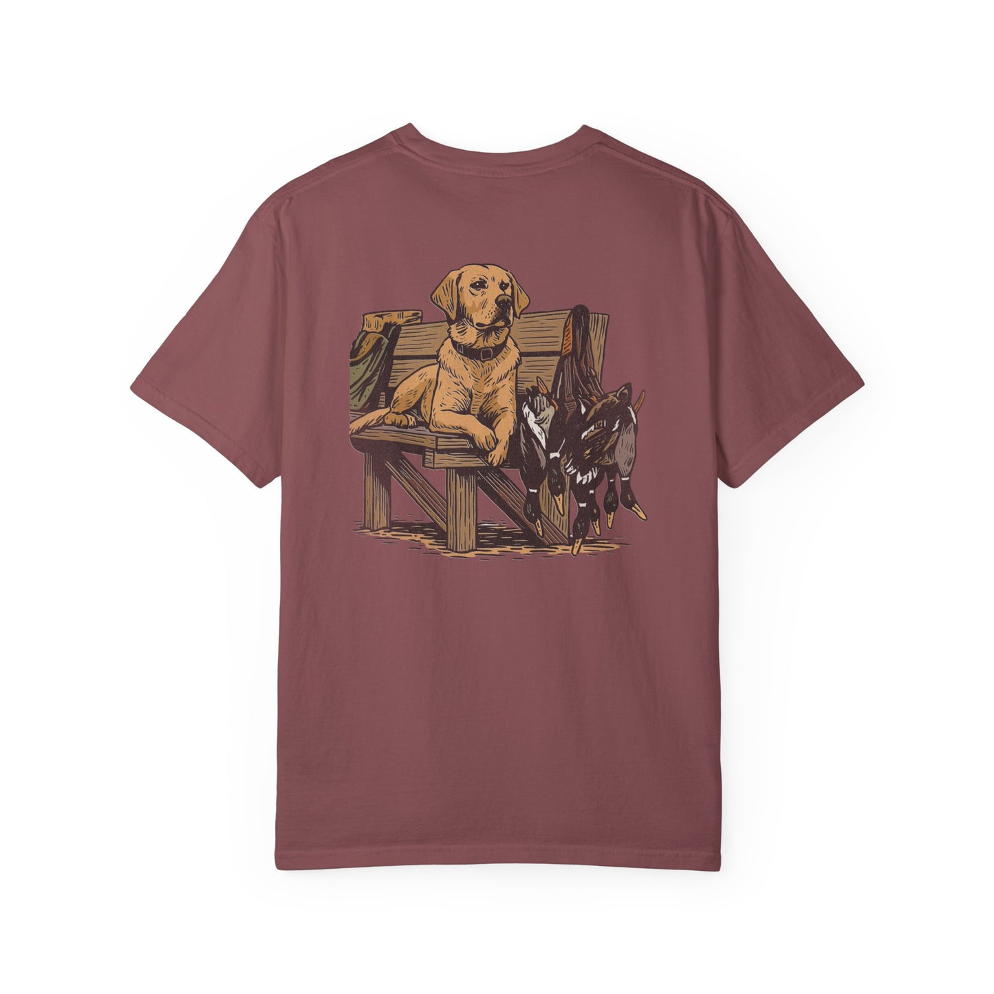 Southern Country Yellow Lab Hunting Dog T-Shirt | Rustic Duck Hunting Graphic Tee for Outdoorsmen