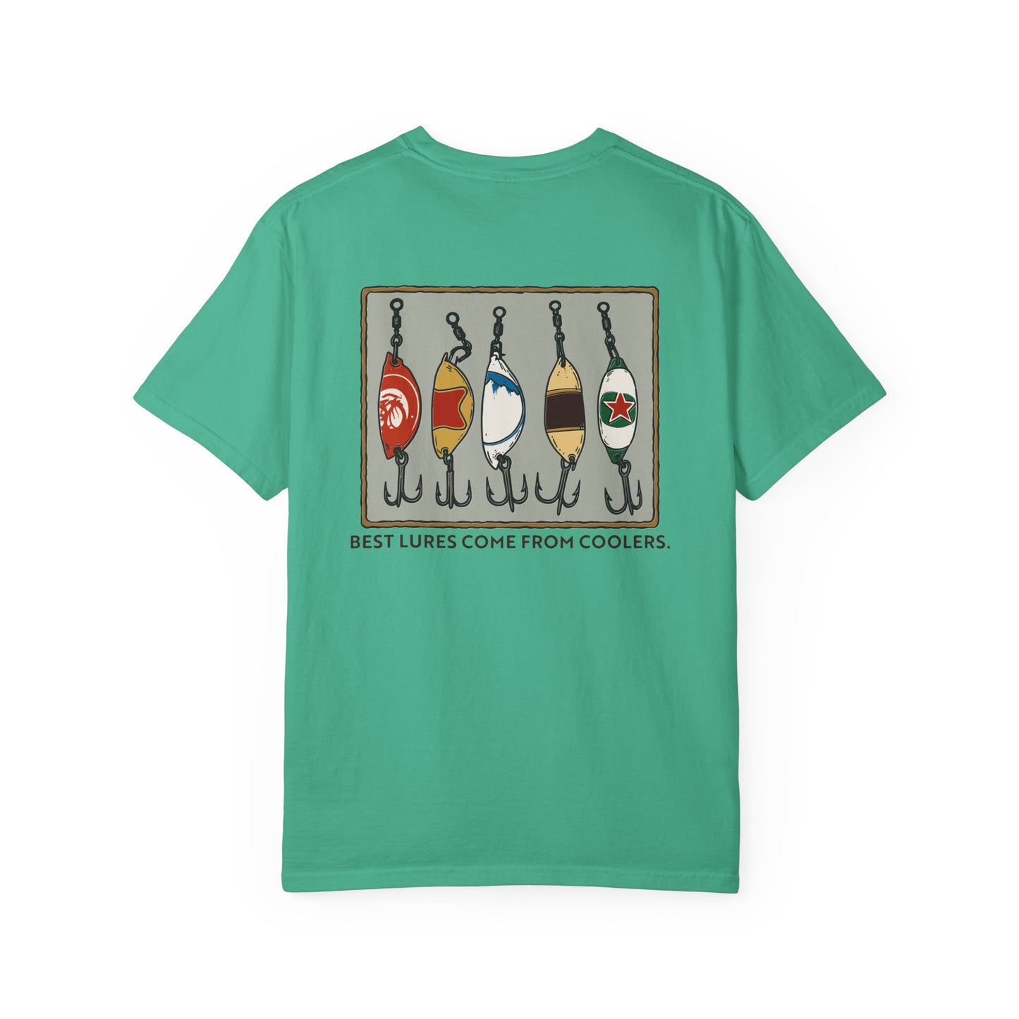 Tackle Beer Fishing T-Shirt | Vintage Bottle Cap Lure Graphic Tee for Lake Life & Summer