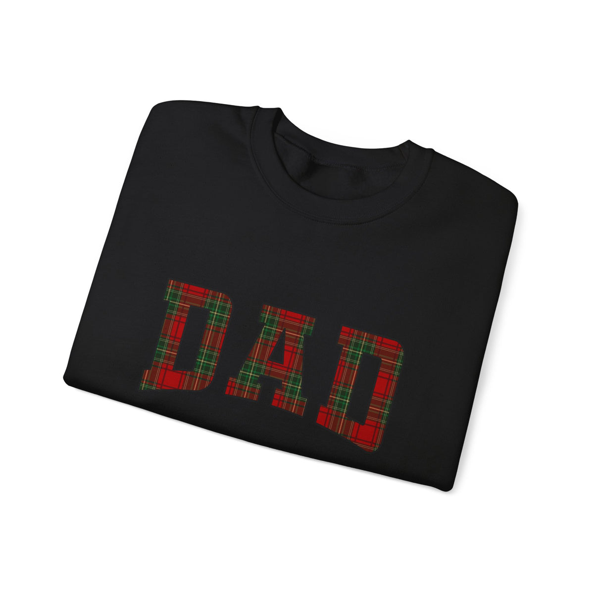 Christmas Plaid Dad Sweatshirt – Festive Holiday Crewneck