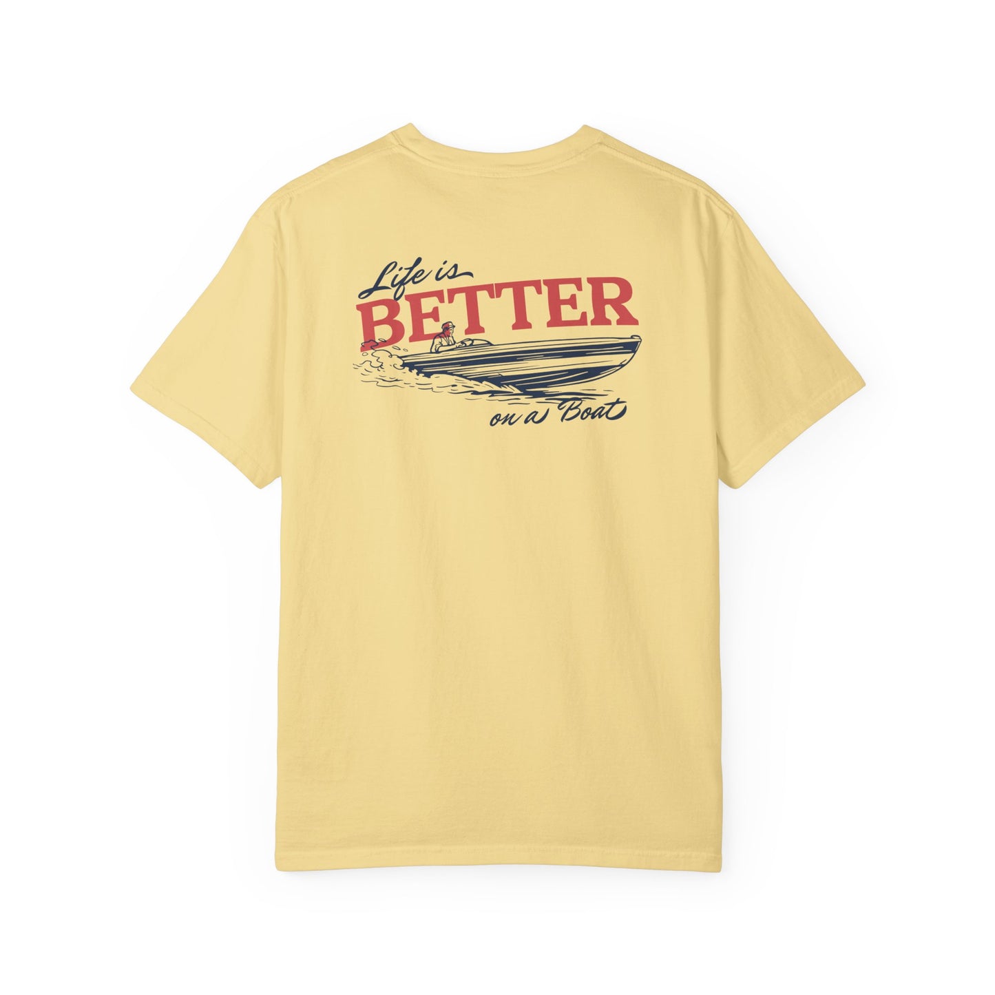 Southern Country Life Is Better on a Boat T-Shirt | Retro Lake Life & Summer Boating Graphic Tee
