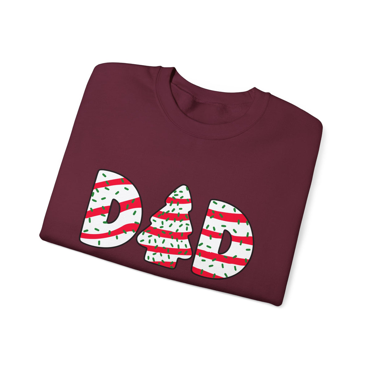 Christmas Tree Cake Dad Sweatshirt – Funny Holiday Crewneck