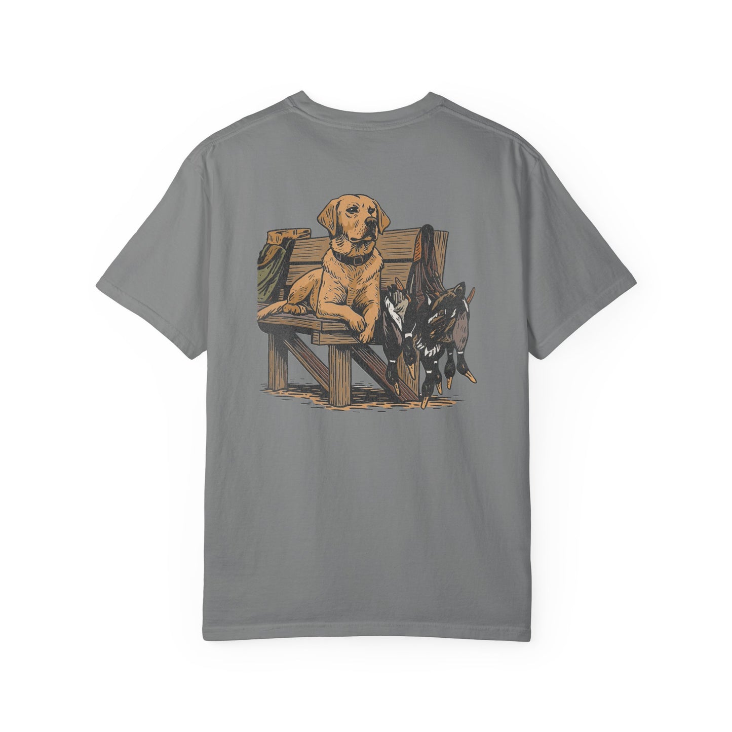 Southern Country Yellow Lab Hunting Dog T-Shirt | Rustic Duck Hunting Graphic Tee for Outdoorsmen