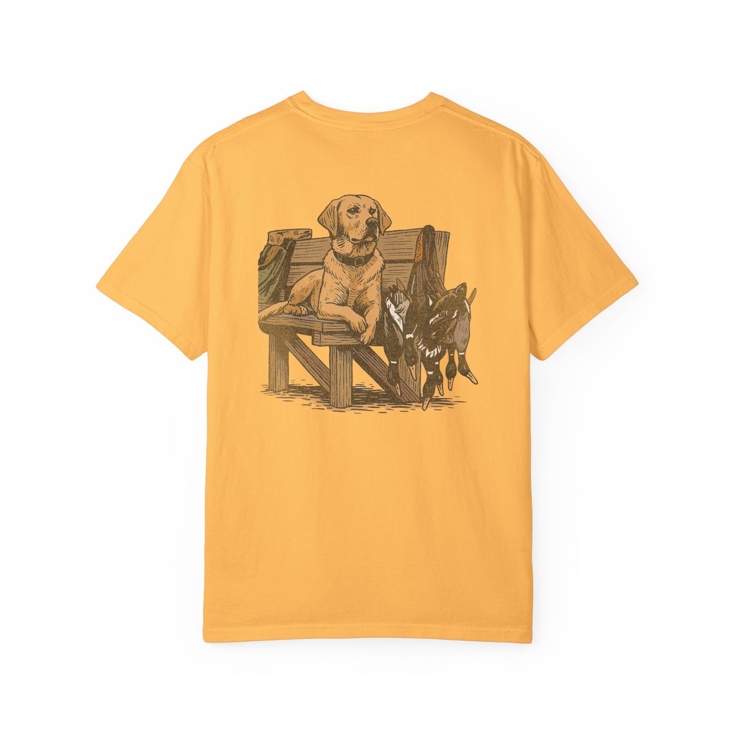 Southern Country Yellow Lab Hunting Dog T-Shirt | Rustic Duck Hunting Graphic Tee for Outdoorsmen