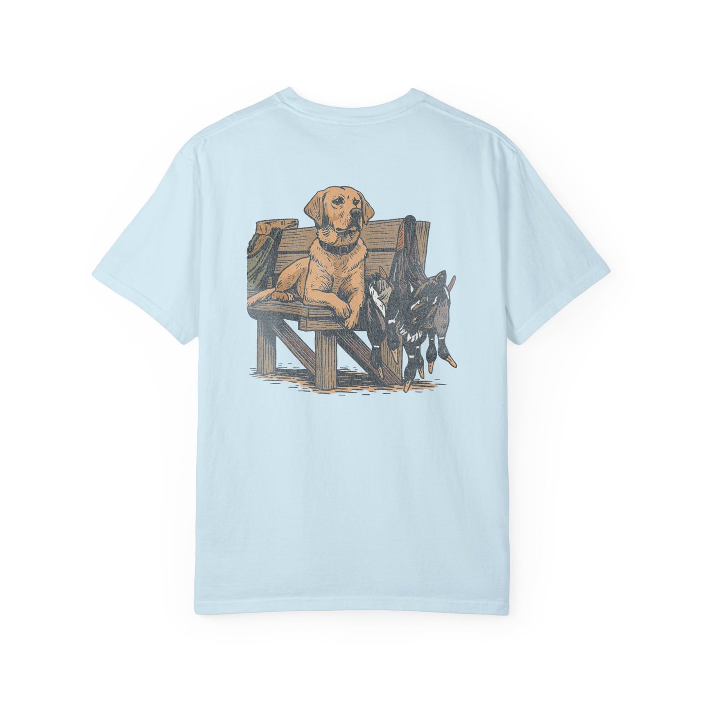 Southern Country Yellow Lab Hunting Dog T-Shirt | Rustic Duck Hunting Graphic Tee for Outdoorsmen