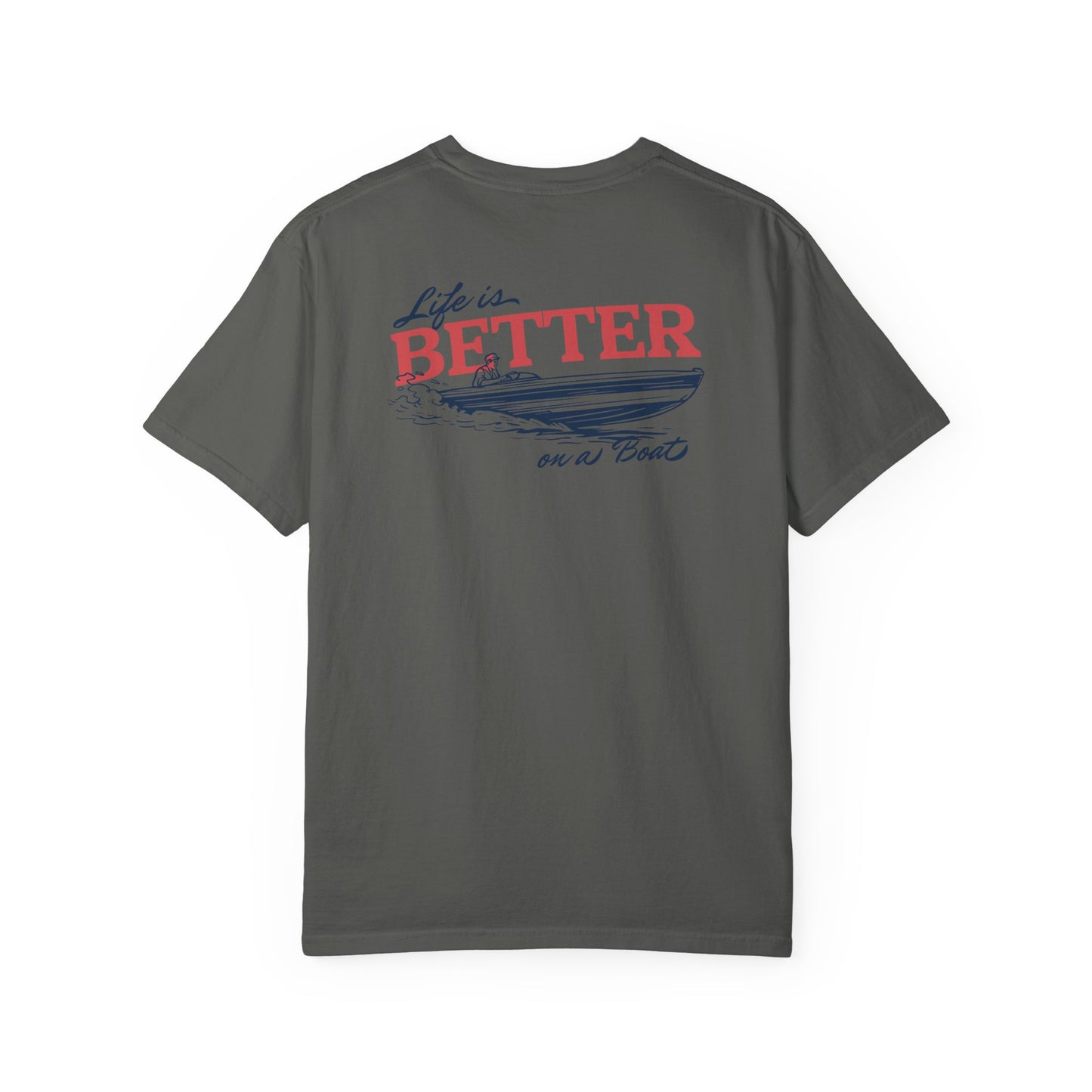 Southern Country Life Is Better on a Boat T-Shirt | Retro Lake Life & Summer Boating Graphic Tee