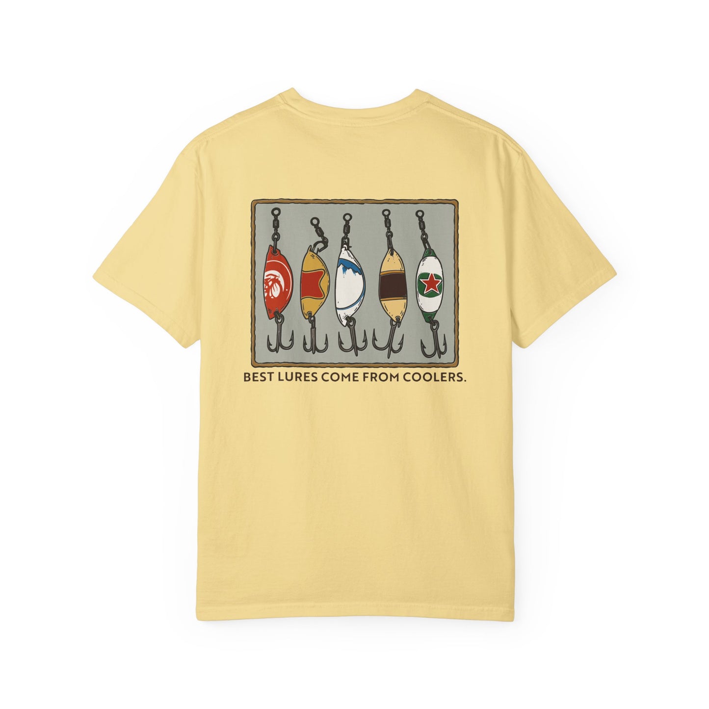 Tackle Beer Fishing T-Shirt | Vintage Bottle Cap Lure Graphic Tee for Lake Life & Summer