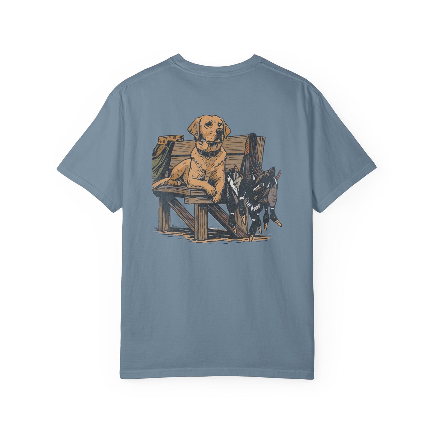 Southern Country Yellow Lab Hunting Dog T-Shirt | Rustic Duck Hunting Graphic Tee for Outdoorsmen