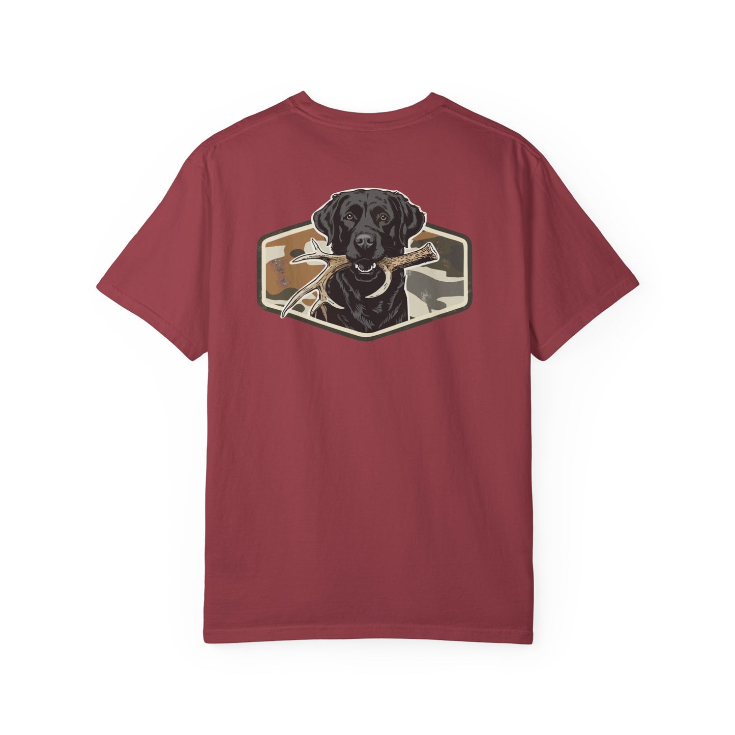 Southern Country Black Lab Hunting Dog T-Shirt – Camo Shed Hunt Retriever Tee