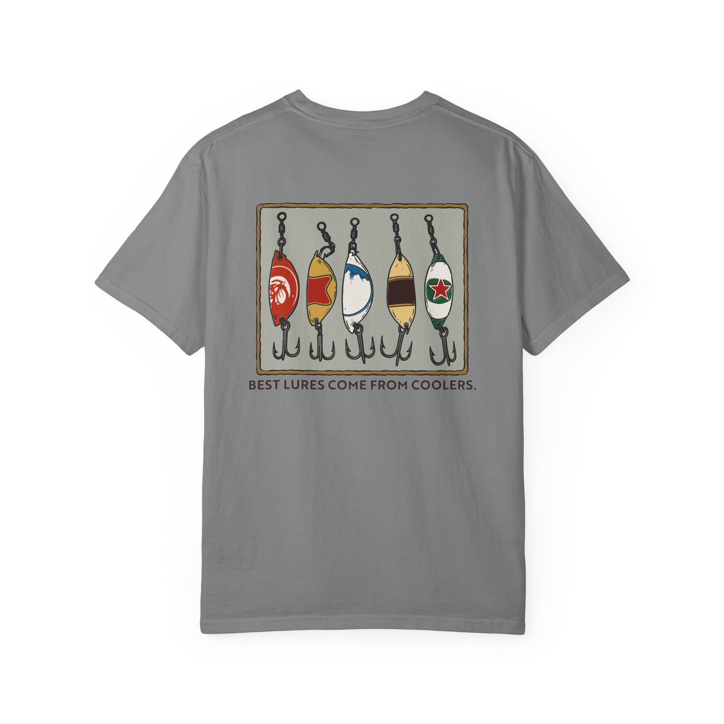 Tackle Beer Fishing T-Shirt | Vintage Bottle Cap Lure Graphic Tee for Lake Life & Summer