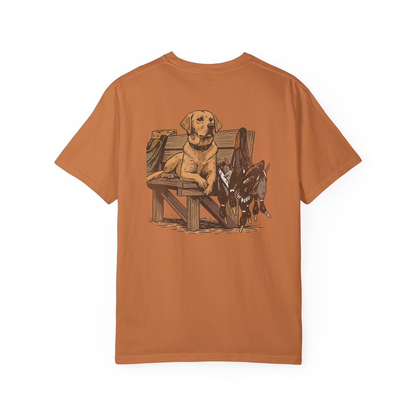 Southern Country Yellow Lab Hunting Dog T-Shirt | Rustic Duck Hunting Graphic Tee for Outdoorsmen