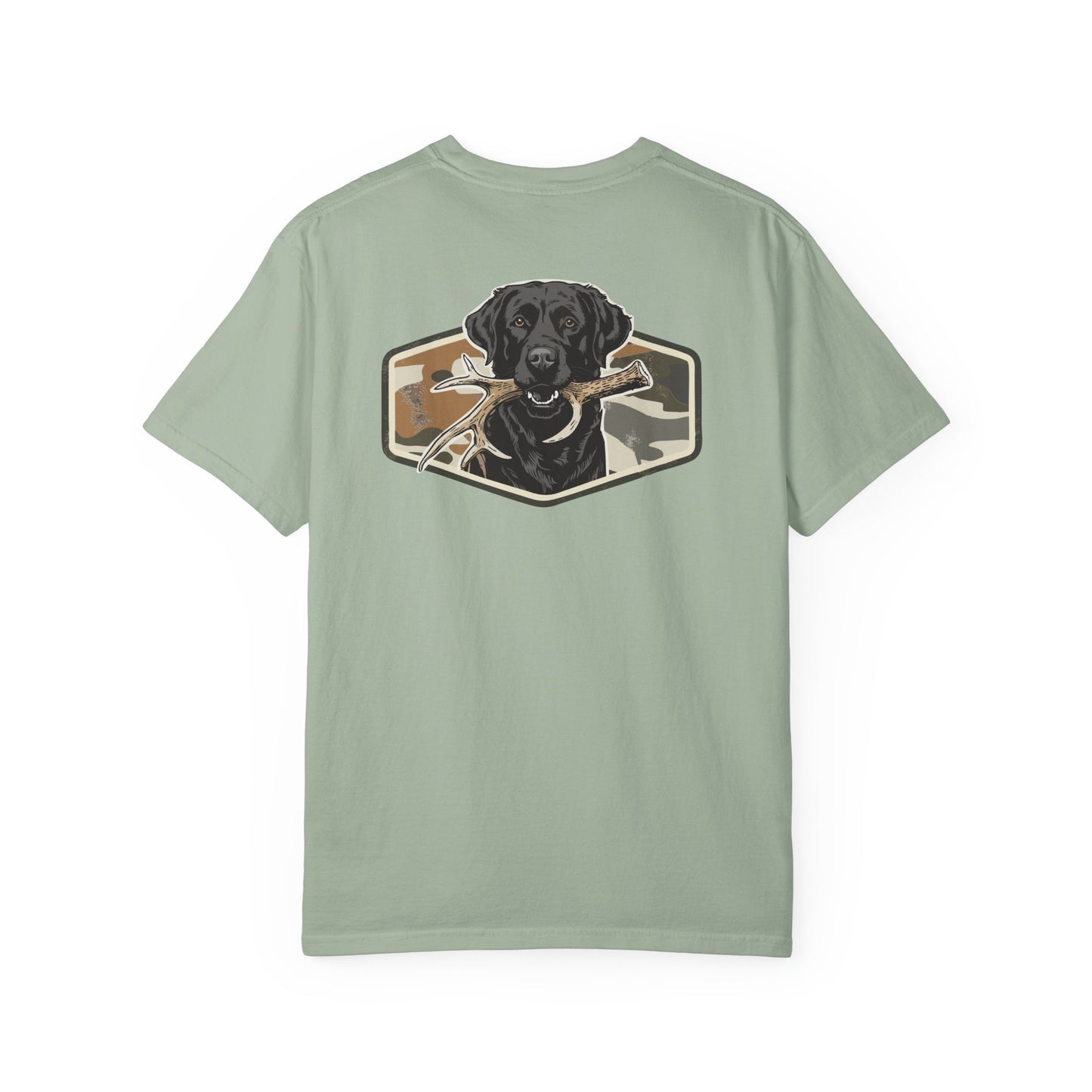 Southern Country Black Lab Hunting Dog T-Shirt – Camo Shed Hunt Retriever Tee