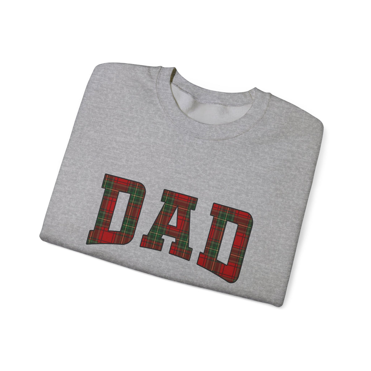 Christmas Plaid Dad Sweatshirt – Festive Holiday Crewneck
