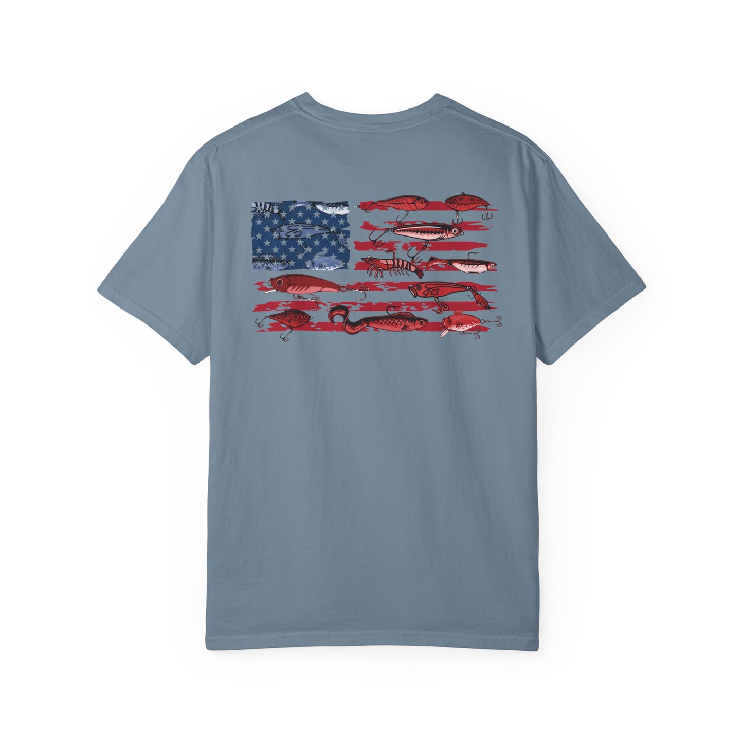 Southern Country American Flag Fishing Lure T-Shirt – Patriotic Fisherman Tee