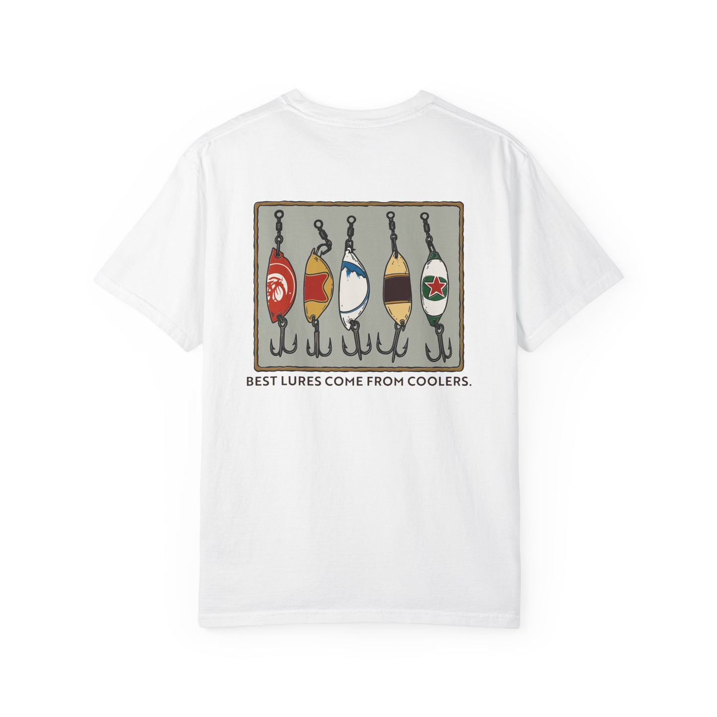 Tackle Beer Fishing T-Shirt | Vintage Bottle Cap Lure Graphic Tee for Lake Life & Summer