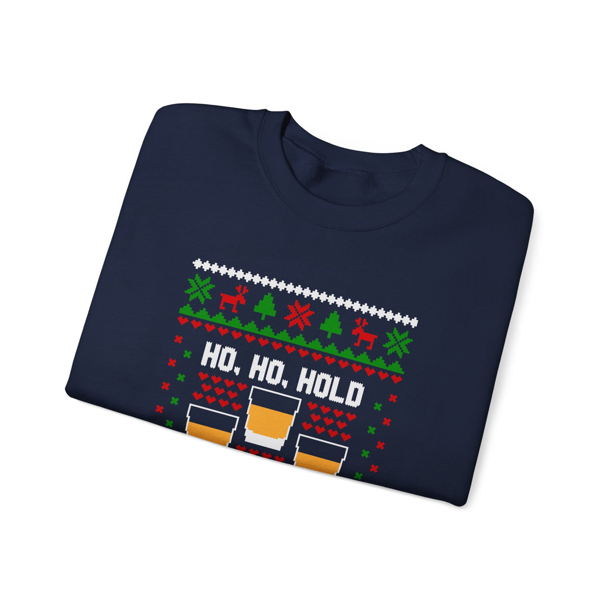 Ho Ho Hold My Whiskey Sweatshirt – Funny Christmas Crewneck