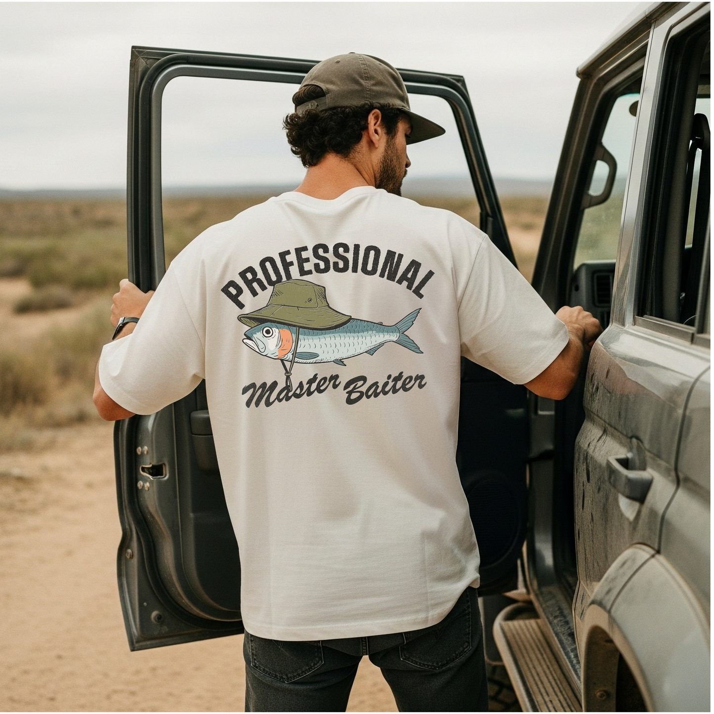 Southern Country Professional Master Baiter T-Shirt | Funny Minimal Fishing Graphic Tee