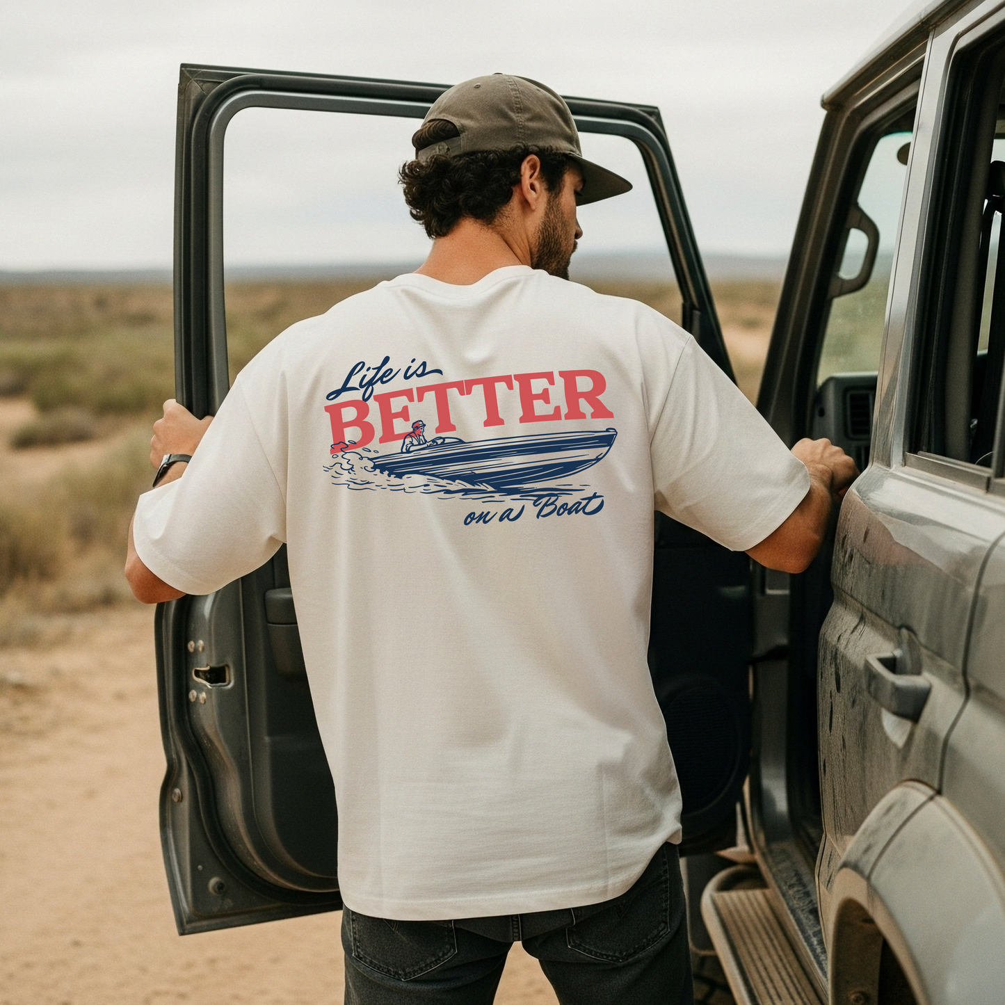 Southern Country Life Is Better on a Boat T-Shirt | Retro Lake Life & Summer Boating Graphic Tee