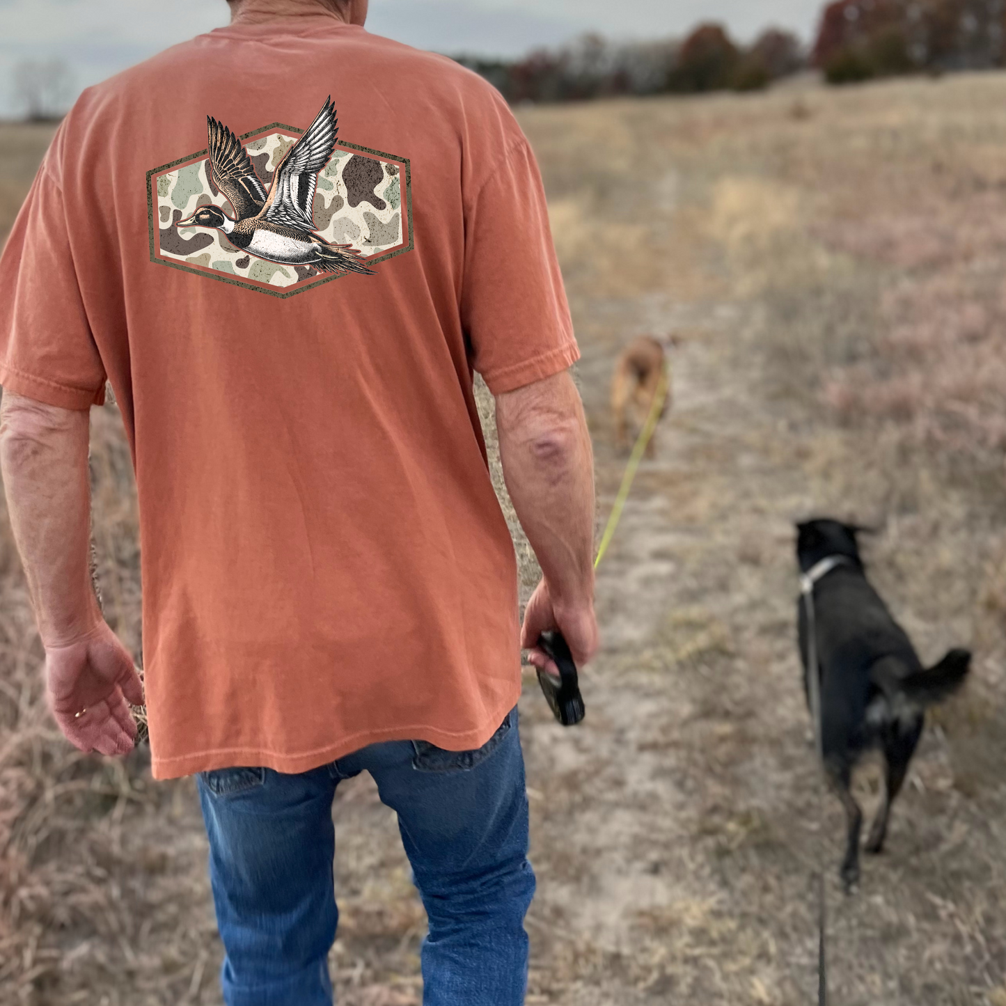 Southern Country Duck Camo Hunting T-Shirt | Old School Marsh Camo Graphic Tee for Waterfowl Hunters
