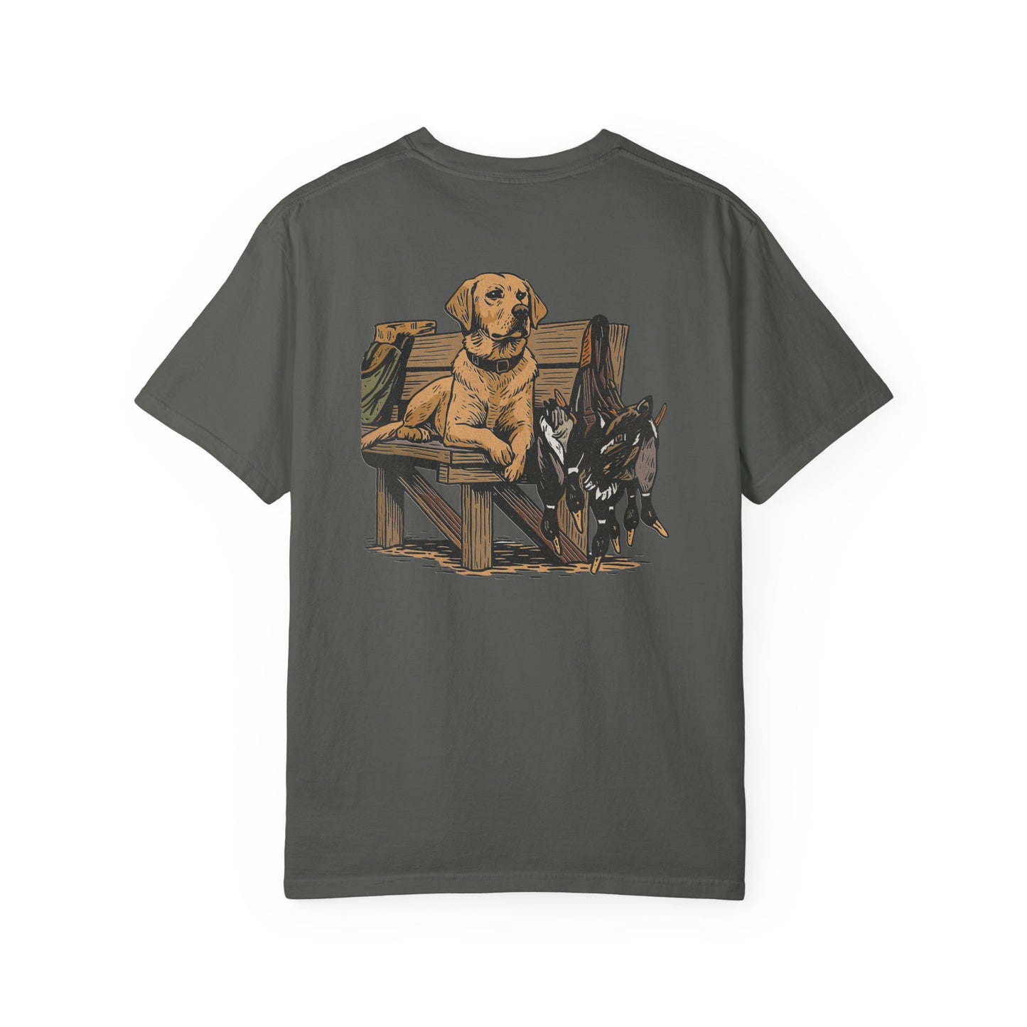 Southern Country Yellow Lab Hunting Dog T-Shirt | Rustic Duck Hunting Graphic Tee for Outdoorsmen