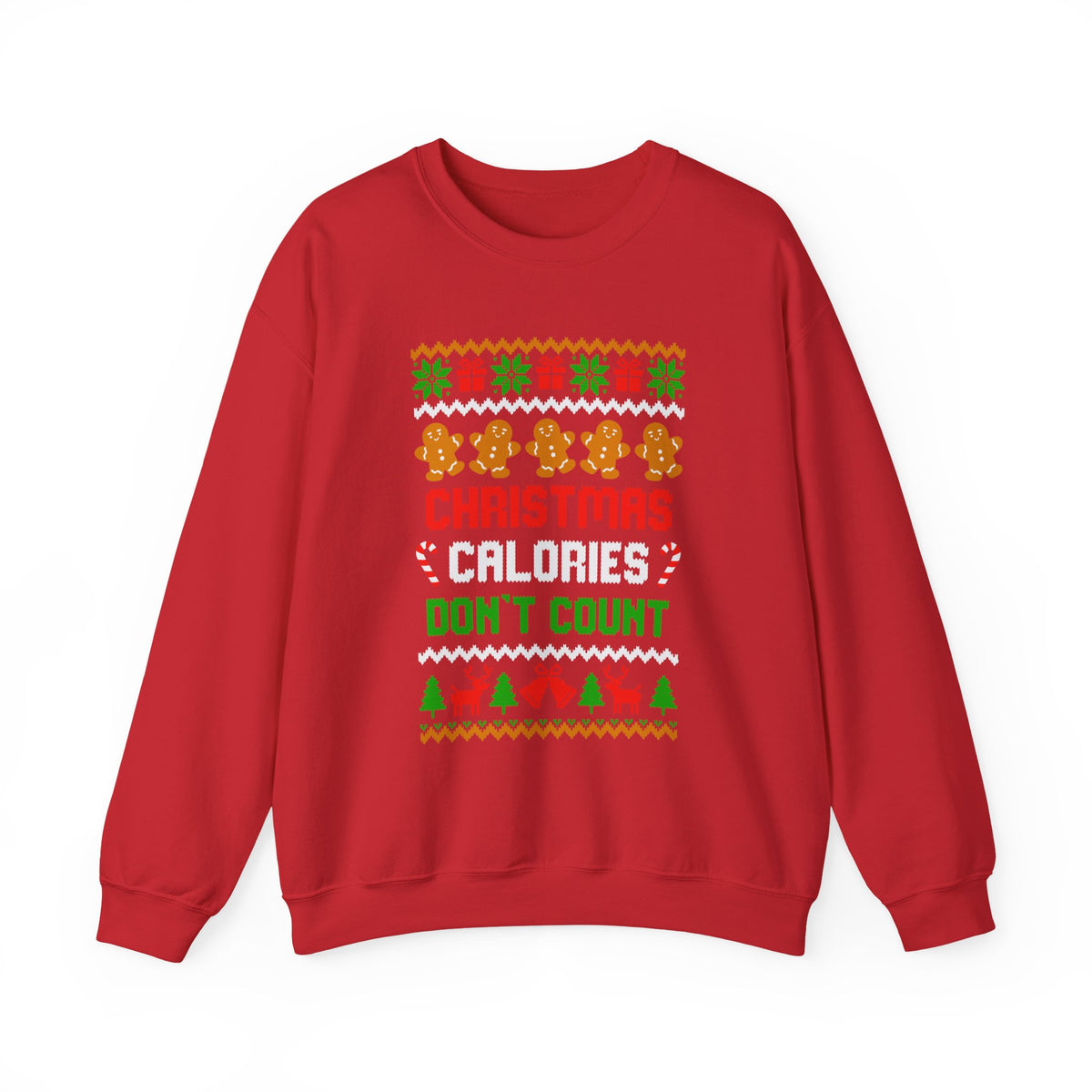 Christmas Calories Don't Count Sweatshirt – Funny Holiday Crewneck