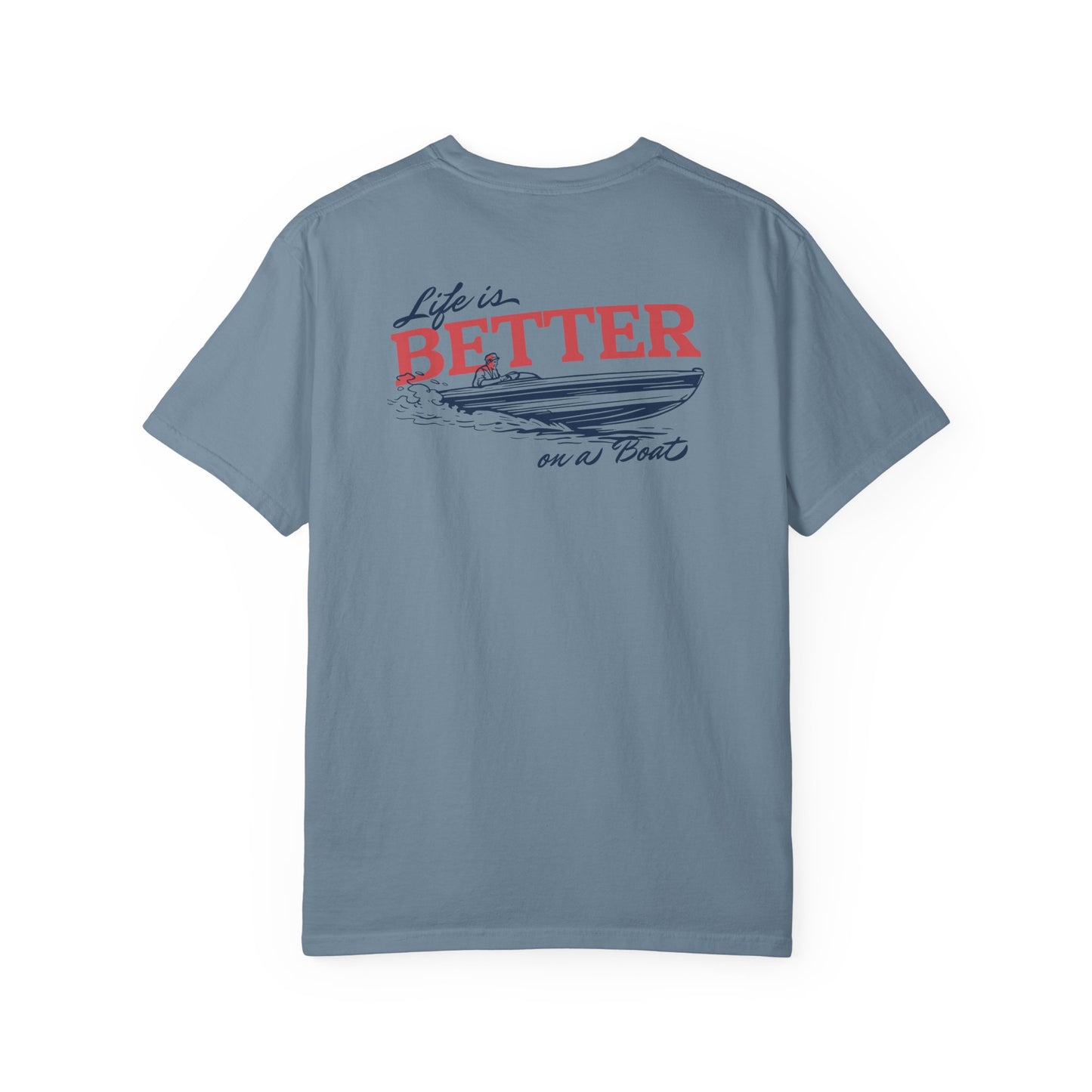 Southern Country Life Is Better on a Boat T-Shirt | Retro Lake Life & Summer Boating Graphic Tee