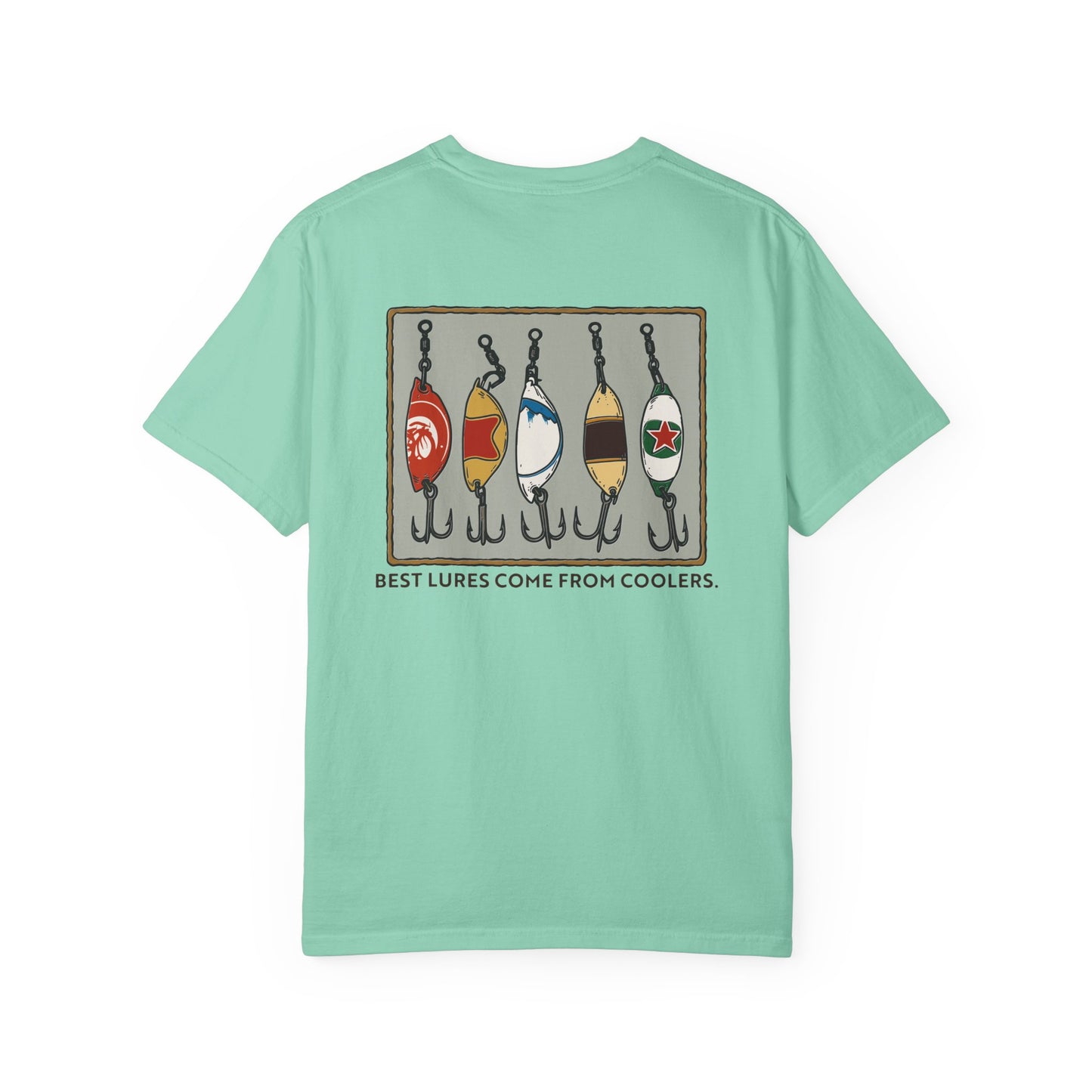 Tackle Beer Fishing T-Shirt | Vintage Bottle Cap Lure Graphic Tee for Lake Life & Summer
