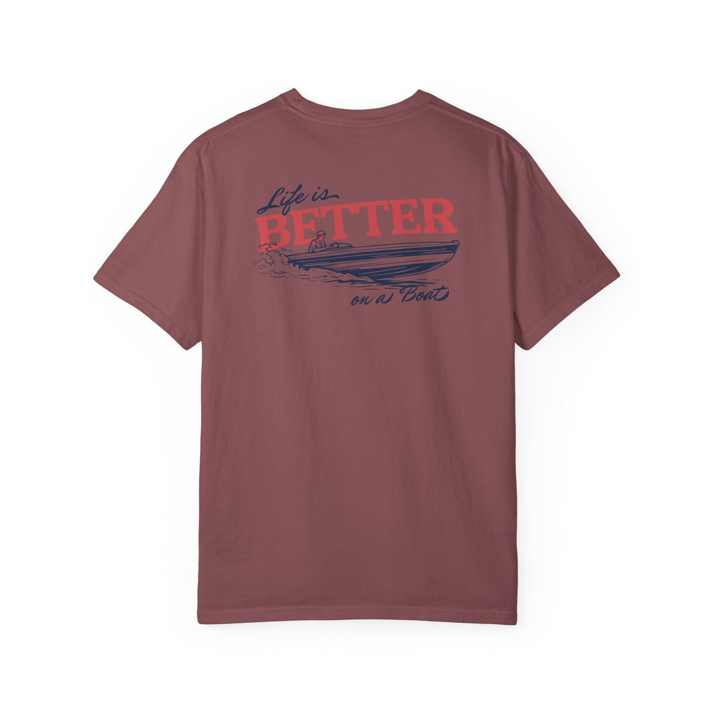 Southern Country Life Is Better on a Boat T-Shirt | Retro Lake Life & Summer Boating Graphic Tee