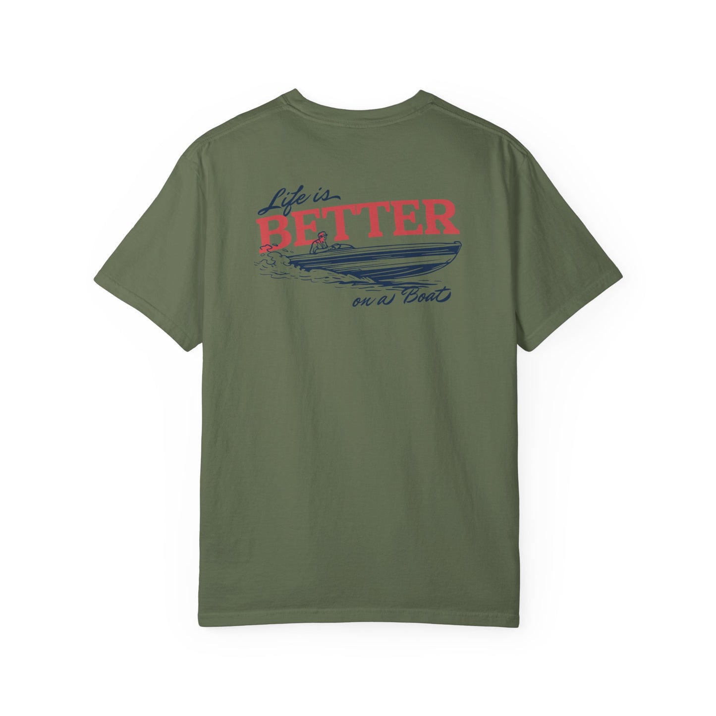 Southern Country Life Is Better on a Boat T-Shirt | Retro Lake Life & Summer Boating Graphic Tee
