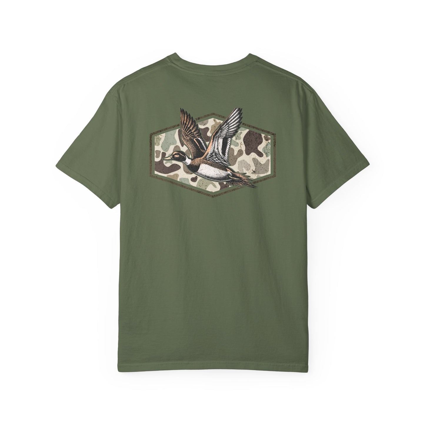 Southern Country Duck Camo Hunting T-Shirt | Old School Marsh Camo Graphic Tee for Waterfowl Hunters