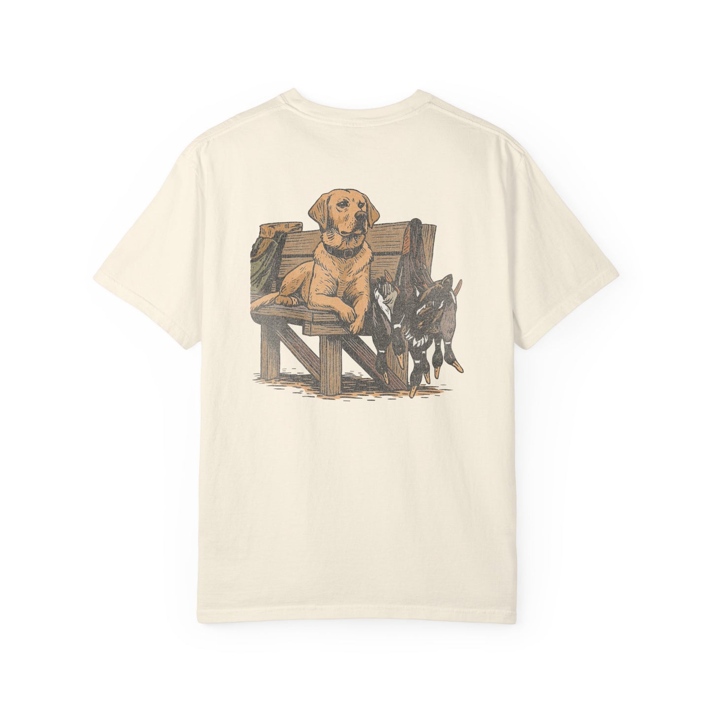 Southern Country Yellow Lab Hunting Dog T-Shirt | Rustic Duck Hunting Graphic Tee for Outdoorsmen