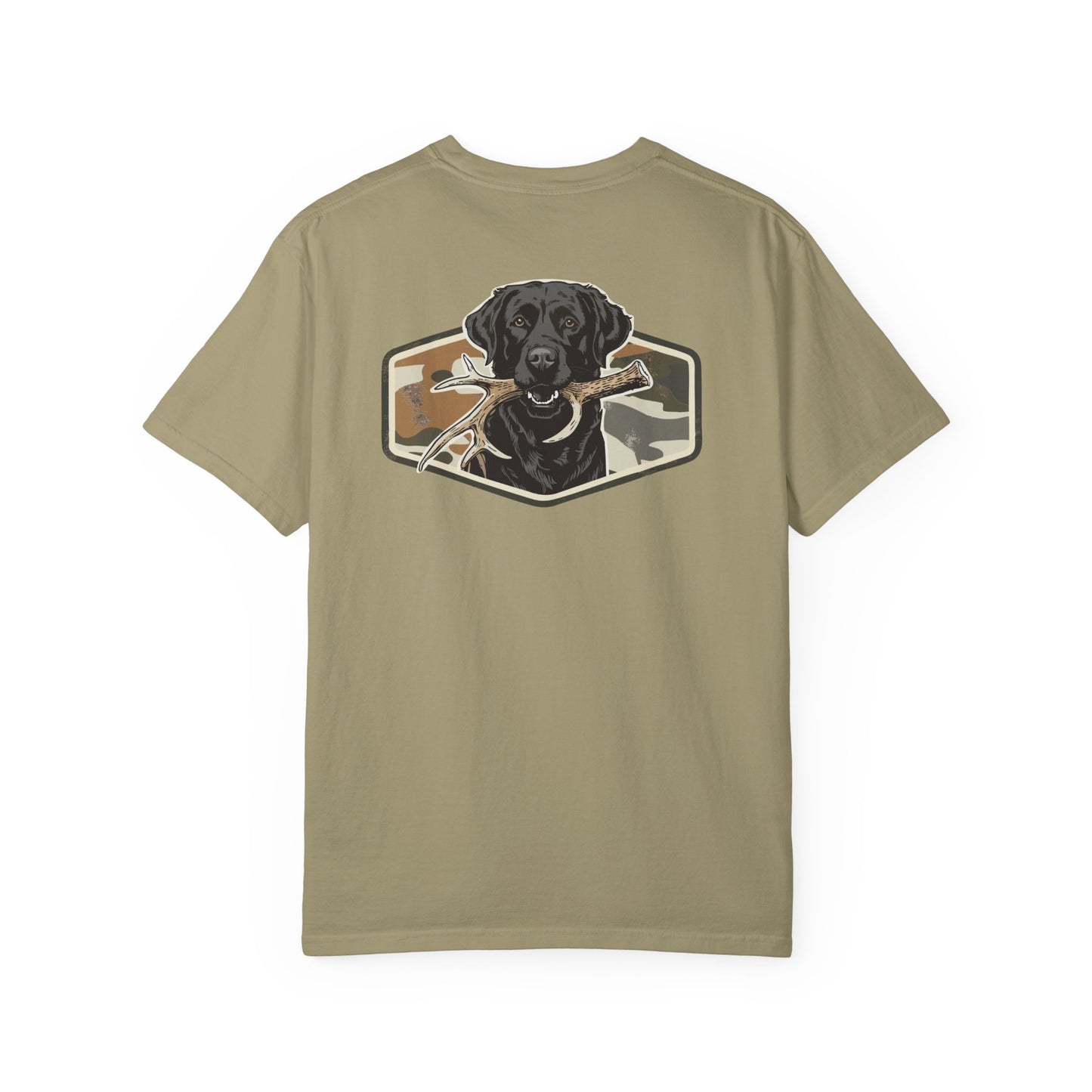 Southern Country Black Lab Hunting Dog T-Shirt – Camo Shed Hunt Retriever Tee