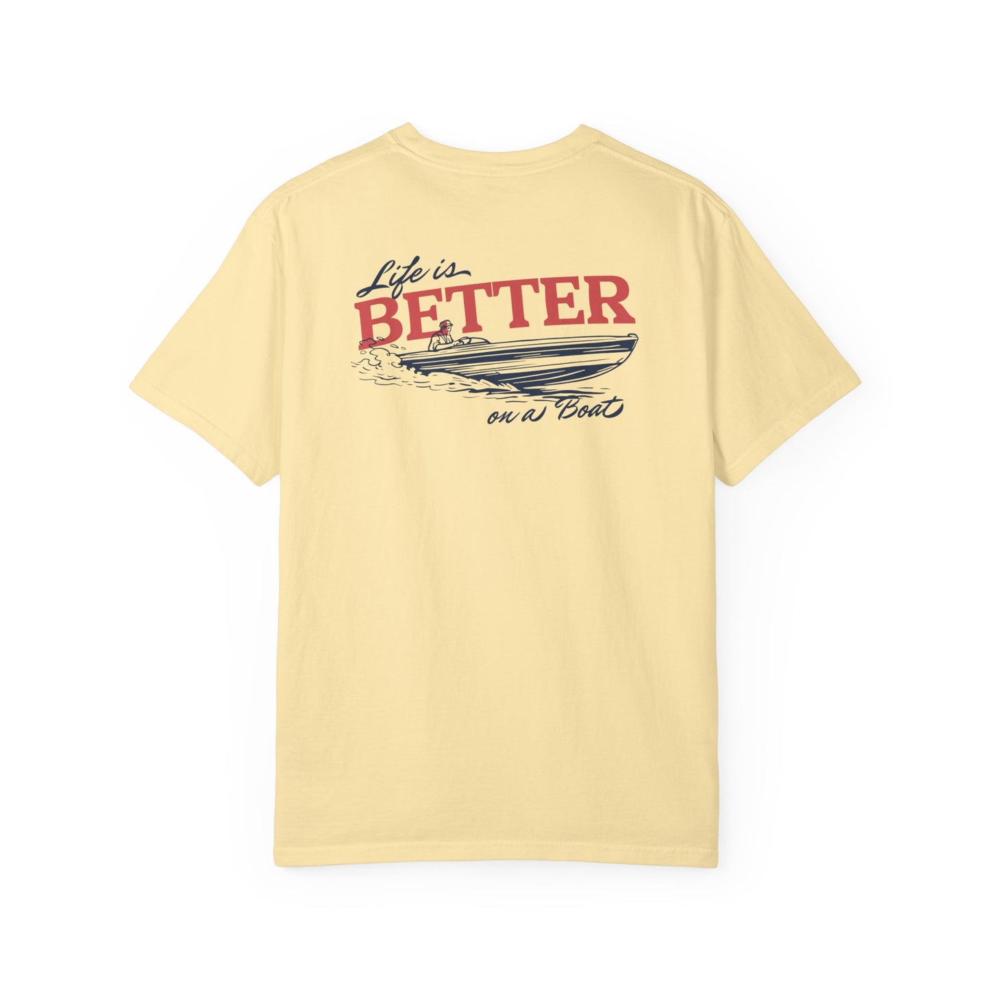 Southern Country Life Is Better on a Boat T-Shirt | Retro Lake Life & Summer Boating Graphic Tee