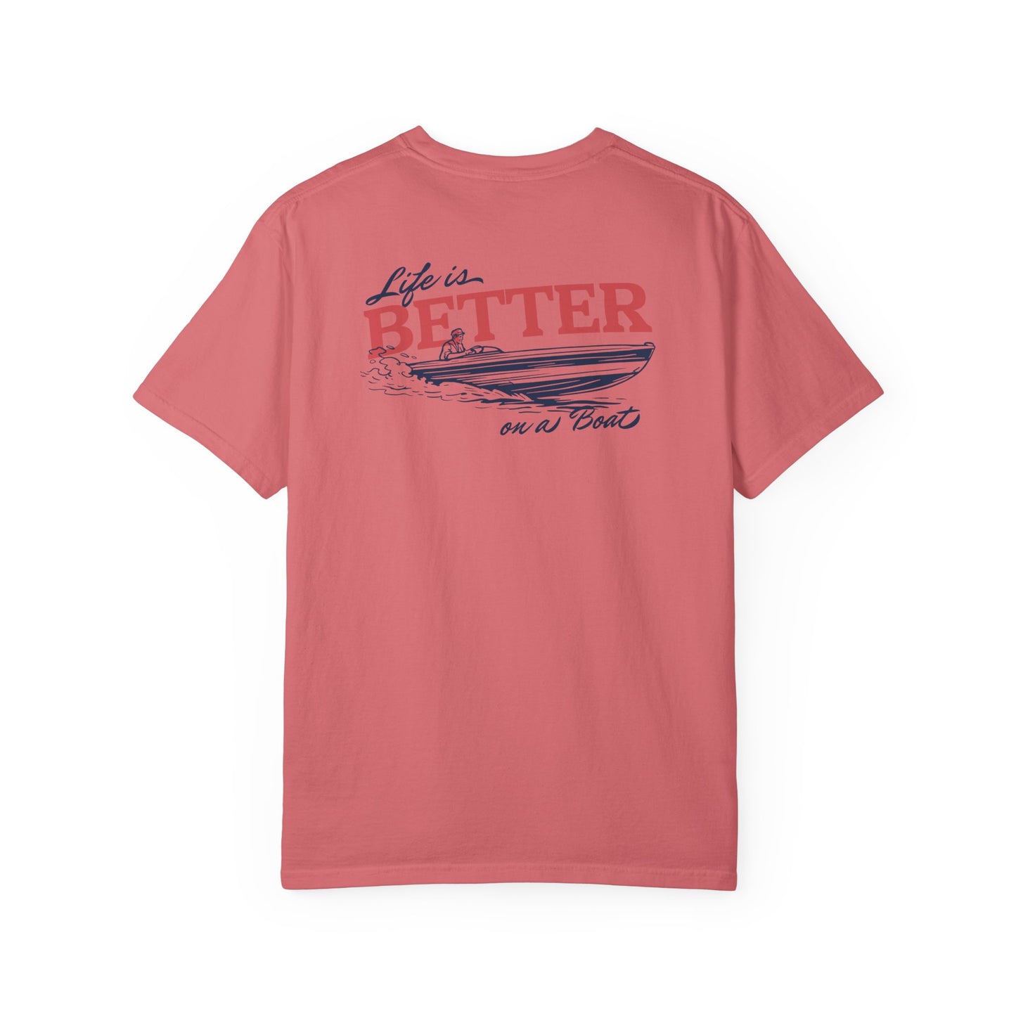 Southern Country Life Is Better on a Boat T-Shirt | Retro Lake Life & Summer Boating Graphic Tee