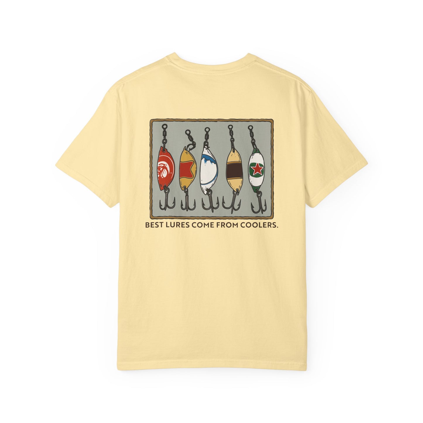 Tackle Beer Fishing T-Shirt | Vintage Bottle Cap Lure Graphic Tee for Lake Life & Summer