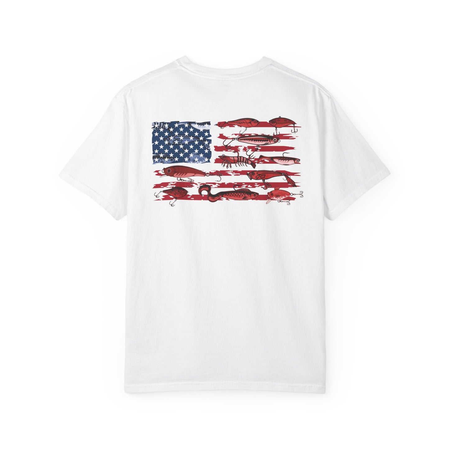 Southern Country American Flag Fishing Lure T-Shirt – Patriotic Fisherman Tee