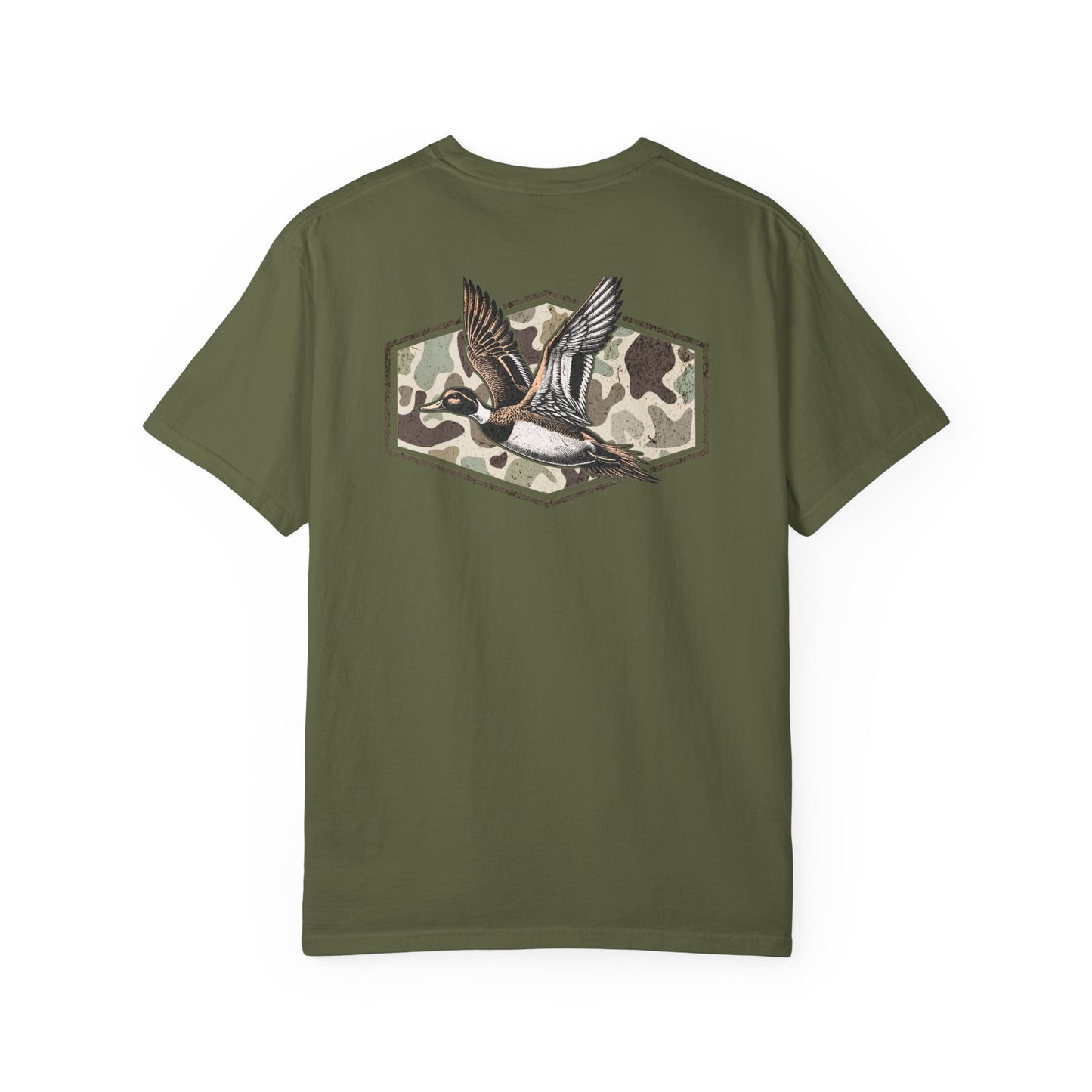 Southern Country Duck Camo Hunting T-Shirt | Old School Marsh Camo Graphic Tee for Waterfowl Hunters