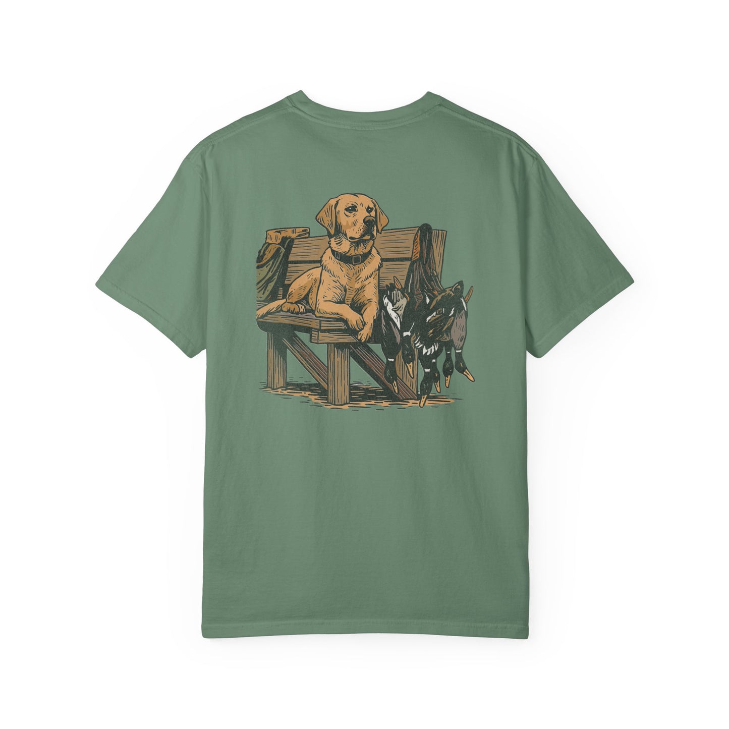 Southern Country Yellow Lab Hunting Dog T-Shirt | Rustic Duck Hunting Graphic Tee for Outdoorsmen