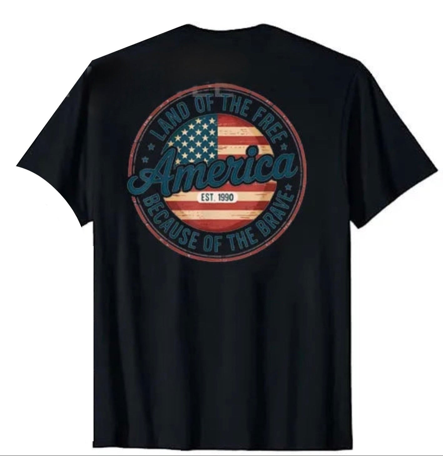 Land of the Free Because of the Brave T-Shirt – USA Flag