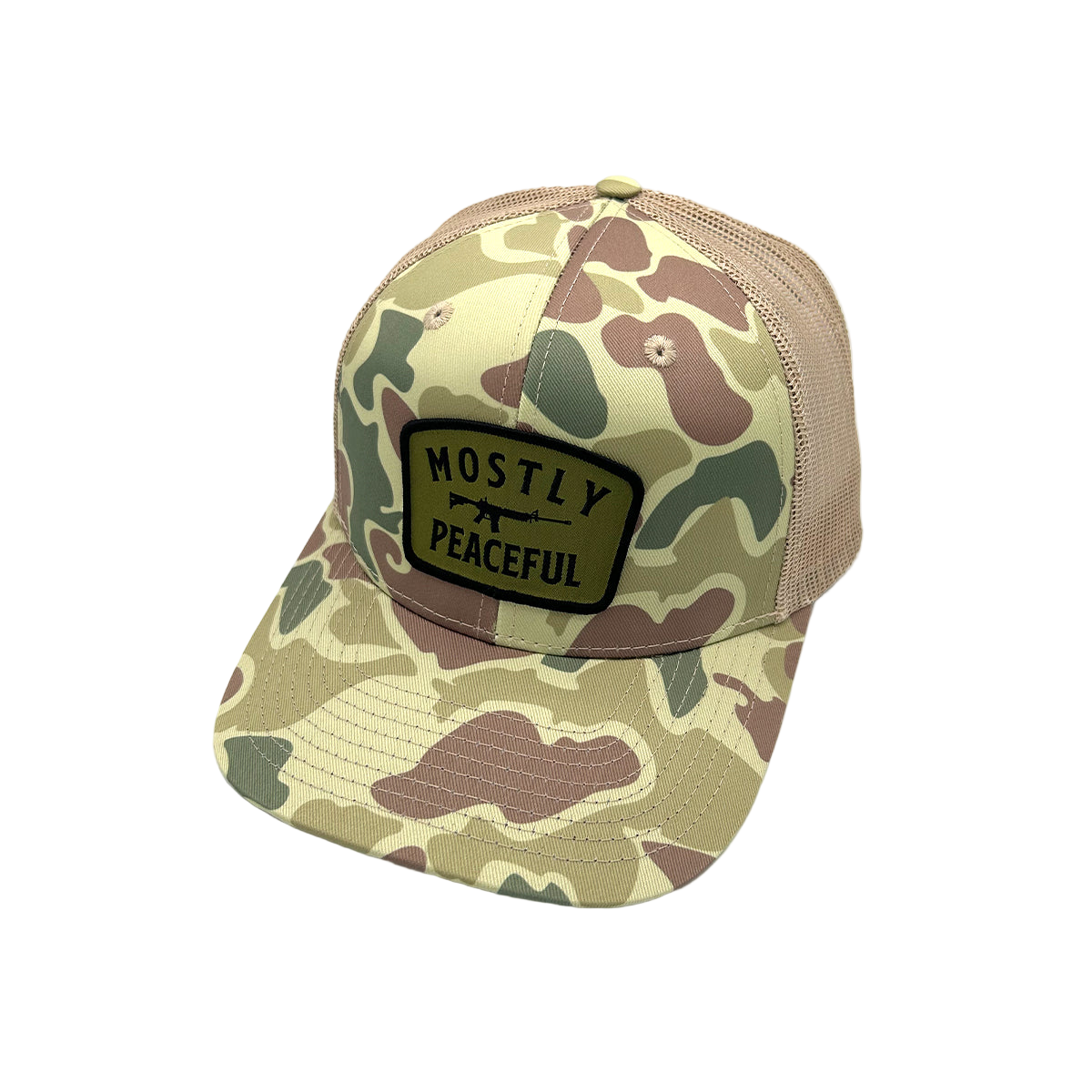 Mostly Peaceful Woven Patch Hat
