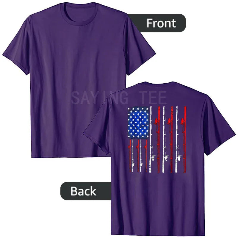 American Flag Bass Fishing T-Shirt – USA Fisherman Tee for Men