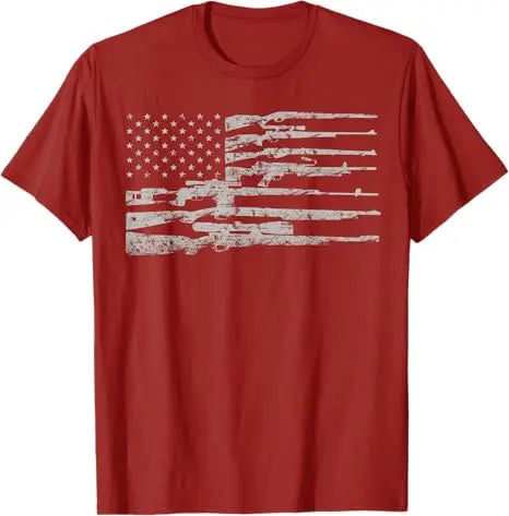 American Flag Gun Tee – Pro 2A Patriotic Shirt for Men
