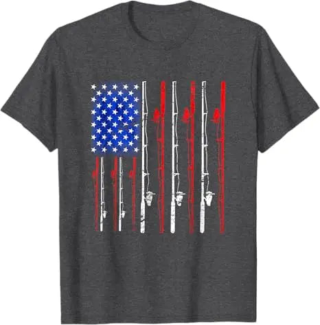 American Flag Bass Fishing T-Shirt – USA Fisherman Tee for Men