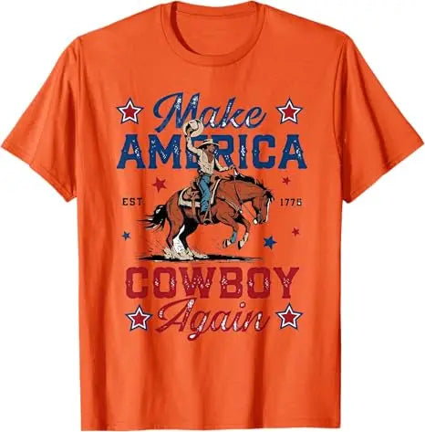 Make America Cowboy Again T-Shirt – Western 4th of July Y2K Graphic Tee