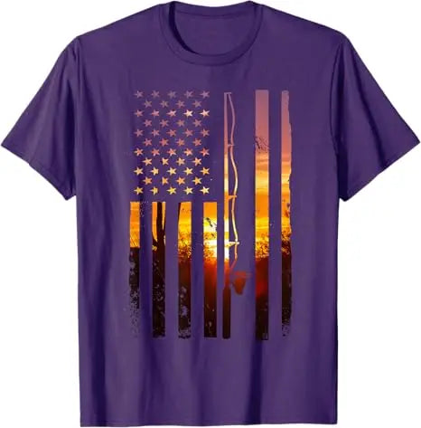 American Flag Bass Fishing T-Shirt – USA Fisherman Tee for Men