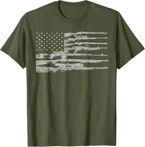 American Flag Gun Tee – Pro 2A Patriotic Shirt for Men