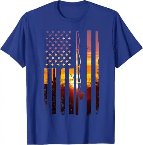 American Flag Bass Fishing T-Shirt – USA Fisherman Tee for Men