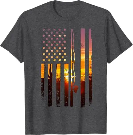 American Flag Bass Fishing T-Shirt – USA Fisherman Tee for Men