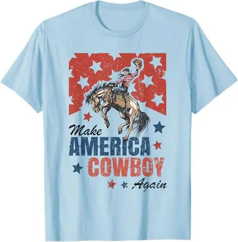 Make America Cowboy Again T-Shirt – Western 4th of July Y2K Graphic Tee