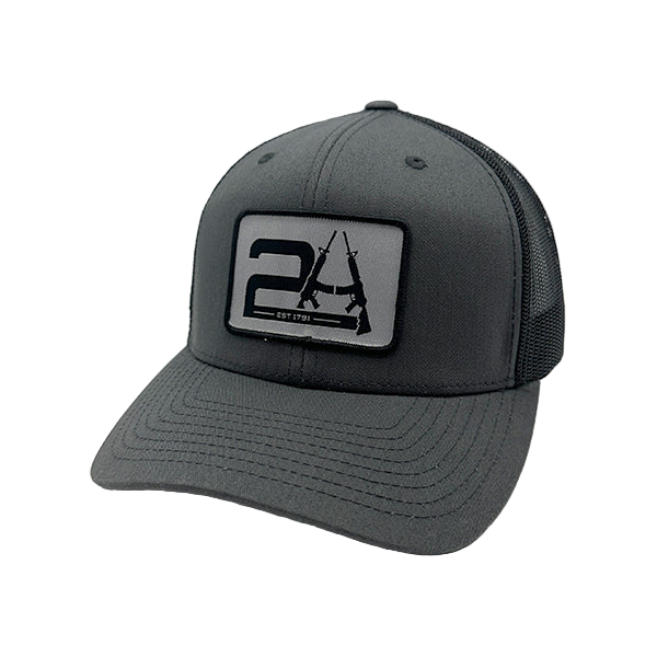 Gray cap with a logo on a white background