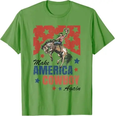 Make America Cowboy Again T-Shirt – Western 4th of July Y2K Graphic Tee